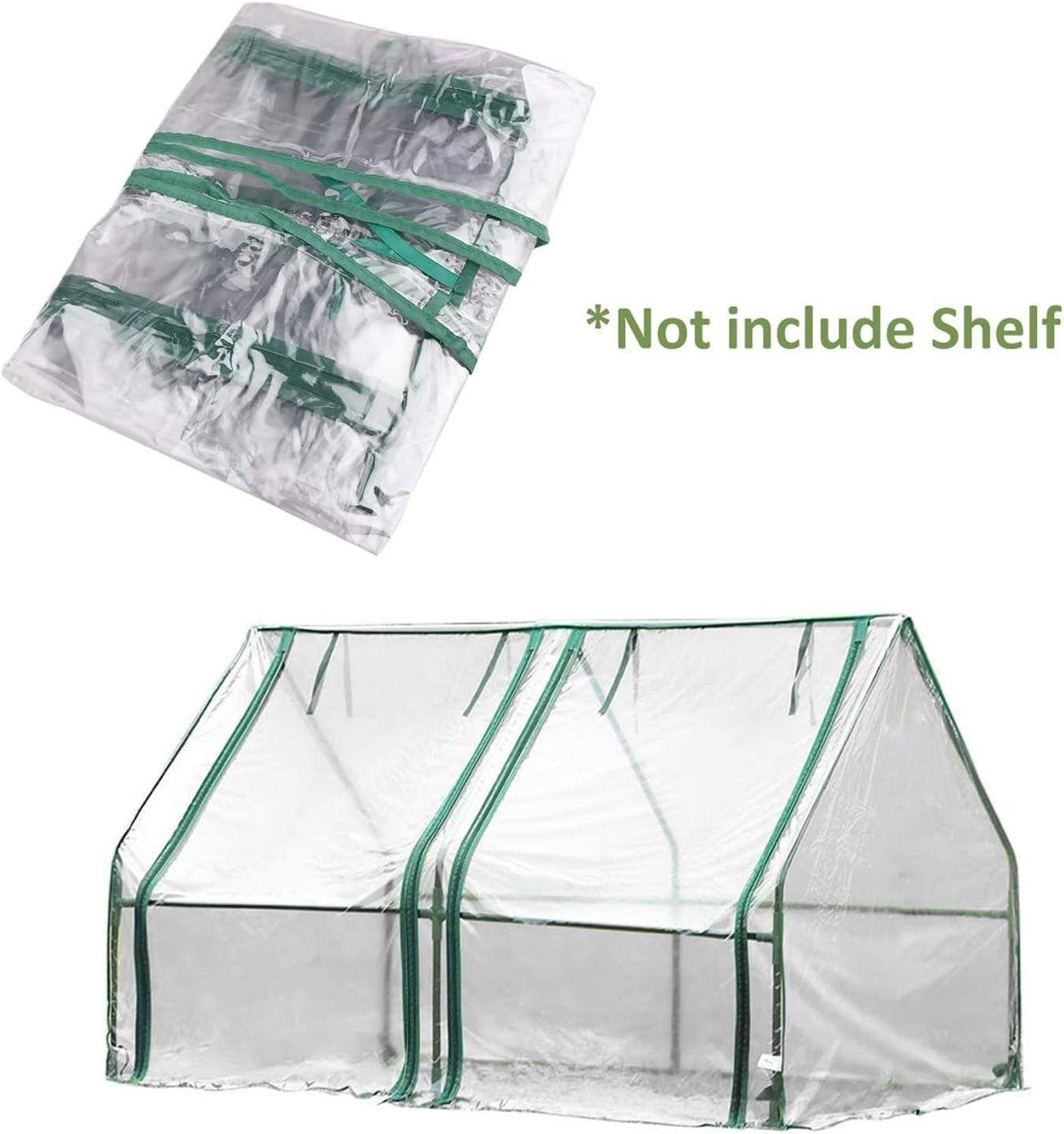 Durable PE Polytunnel Greenhouse Cover Roll - Up Door UV Protection 180x90x90cm - Kwikley