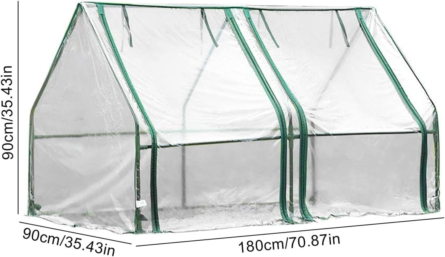 Durable PE Polytunnel Greenhouse Cover Roll - Up Door UV Protection 180x90x90cm - Kwikley