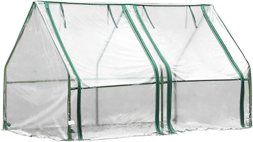 Durable PE Polytunnel Greenhouse Cover Roll - Up Door UV Protection 180x90x90cm - Kwikley