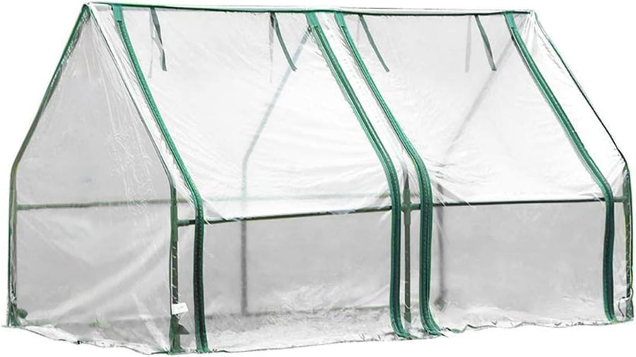 Durable PE Polytunnel Greenhouse Cover Roll - Up Door UV Protection 180x90x90cm - Kwikley