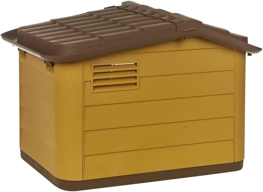 Durable Plastic Dog House Small Medium with Ventilation & Weather - Resistant - Kwikley