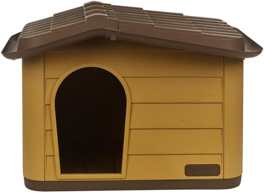 Durable Plastic Dog House Small Medium with Ventilation & Weather - Resistant - Kwikley