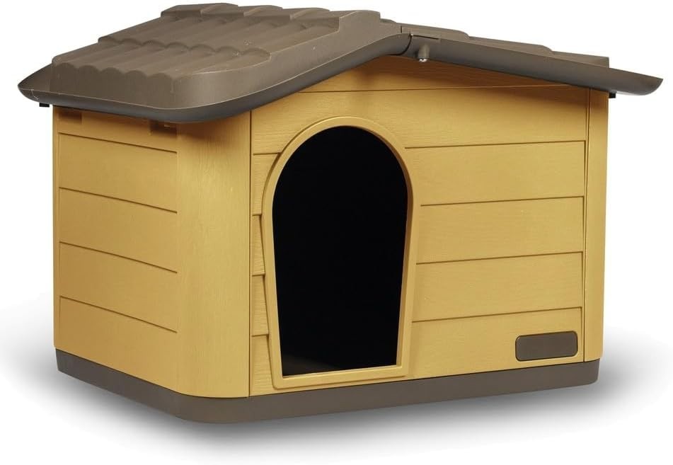 Durable Plastic Dog House Small Medium with Ventilation & Weather - Resistant - Kwikley
