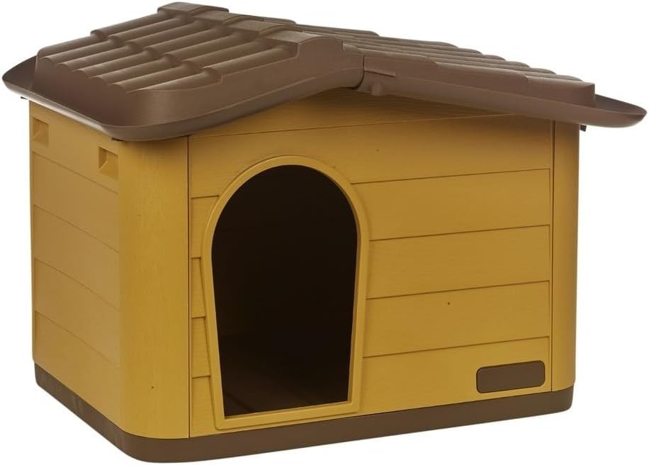 Durable Plastic Dog House Small Medium with Ventilation & Weather - Resistant - Kwikley