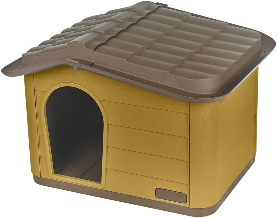 Durable Plastic Dog House Small Medium with Ventilation & Weather - Resistant - Kwikley