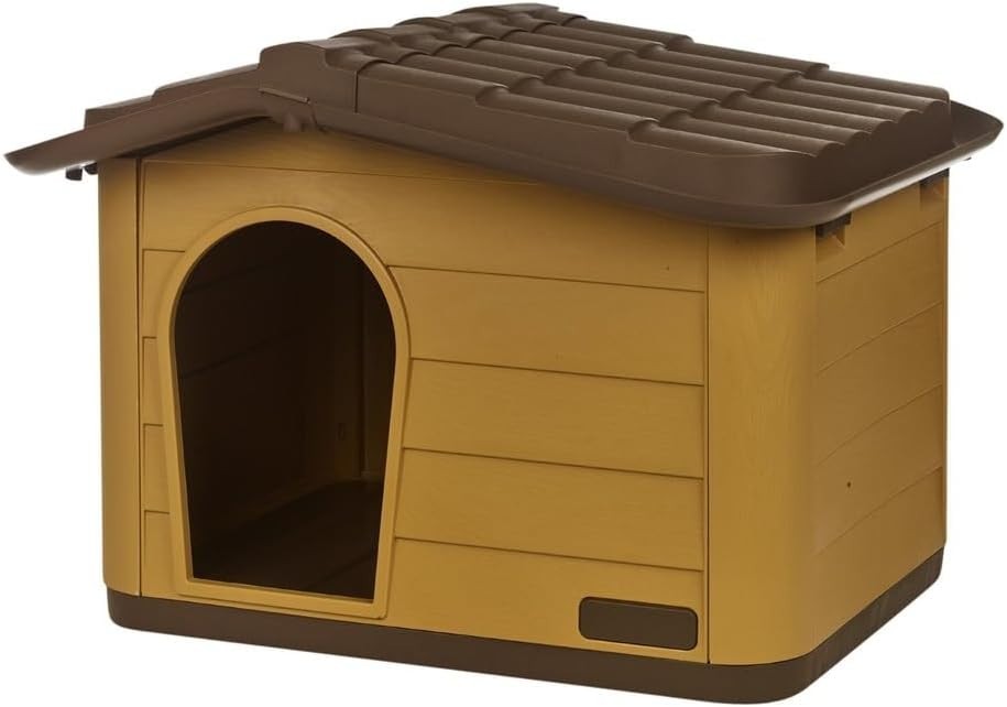 Durable Plastic Dog House Small Medium with Ventilation & Weather - Resistant - Kwikley