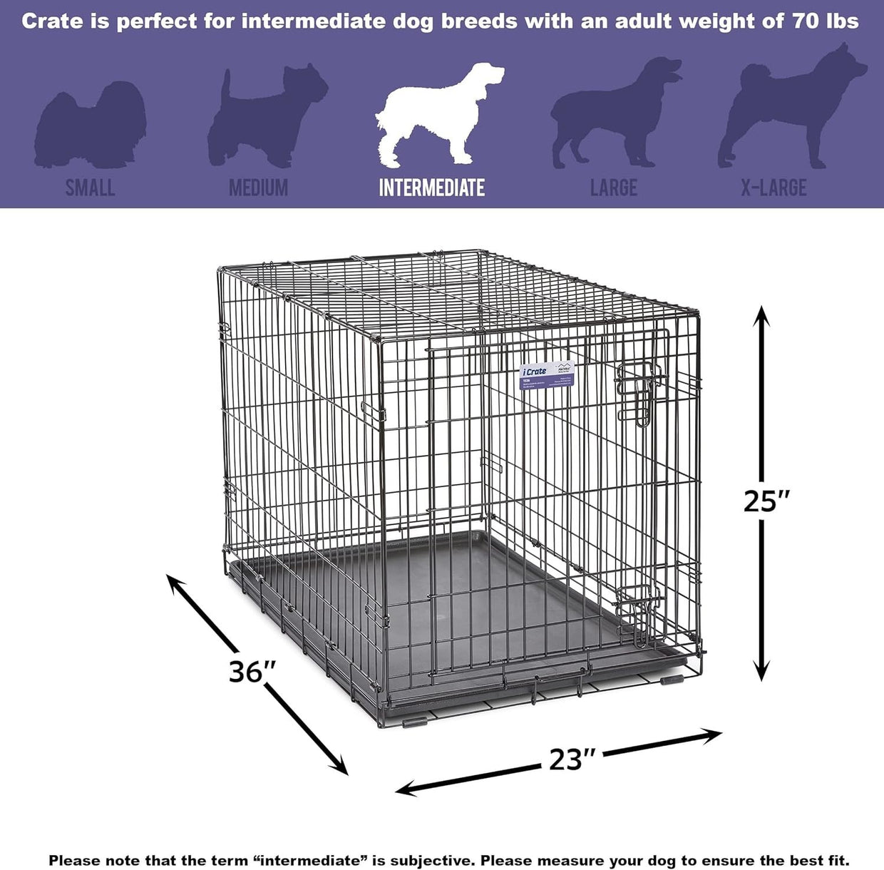 Durable Single Door Dog Crate 93cm with Divider, Leak - Proof Pan & Secure Lock - Kwikley