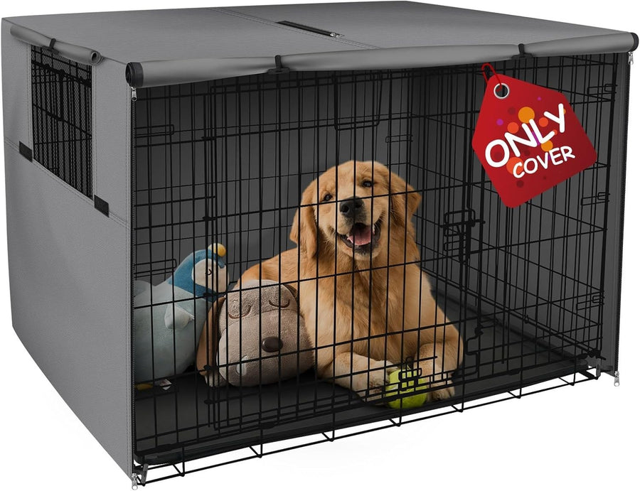 Durable Waterproof Polyester Dog Crate Cover 36" Wire Kennel Shelter Grey - Kwikley