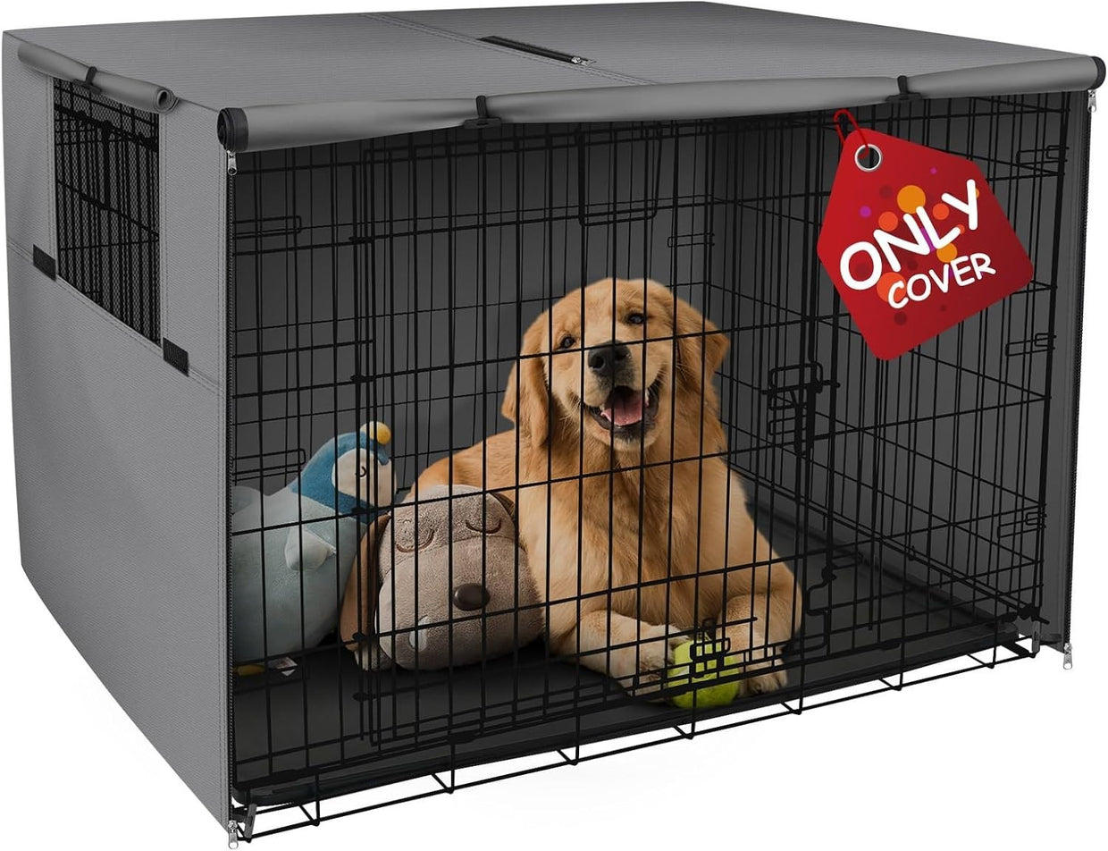 Durable Waterproof Polyester Dog Crate Cover 36" Wire Kennel Shelter Grey - Kwikley