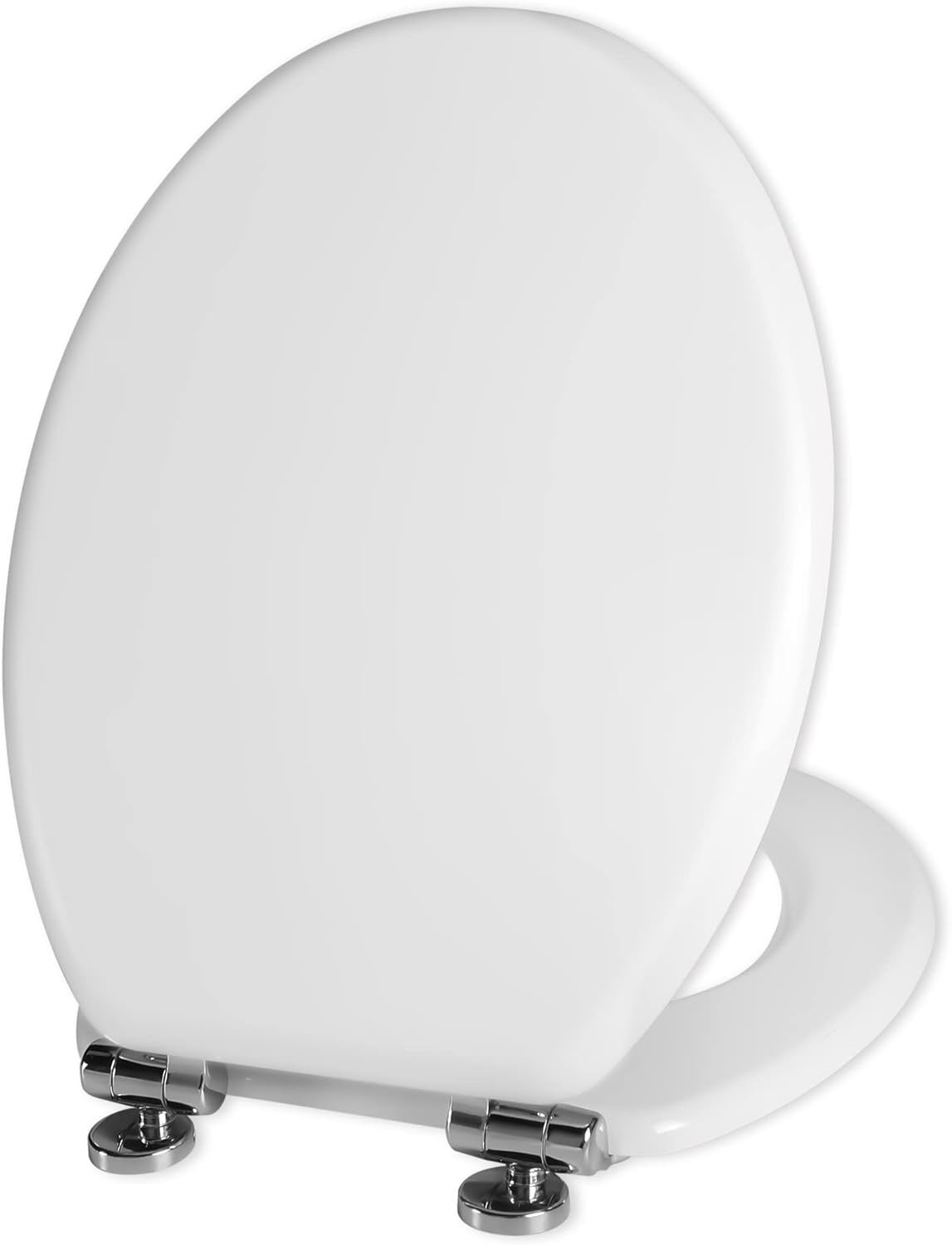 Durable Wooden Toilet Seat White Soft Close Quick Release Antibacterial - Kwikley