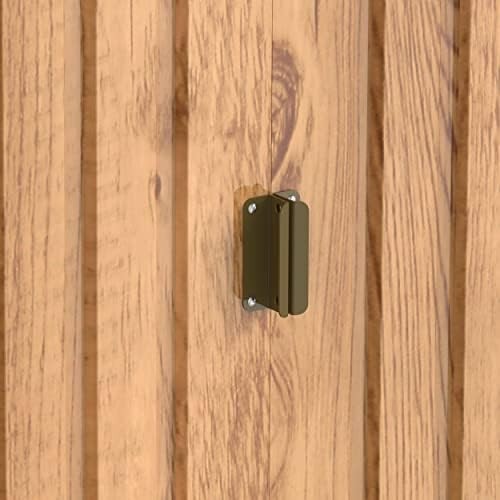 Duramax 8x6 Pent Roof Skylight Garden Shed Woodgrain Metal Outdoor Storage - Kwikley