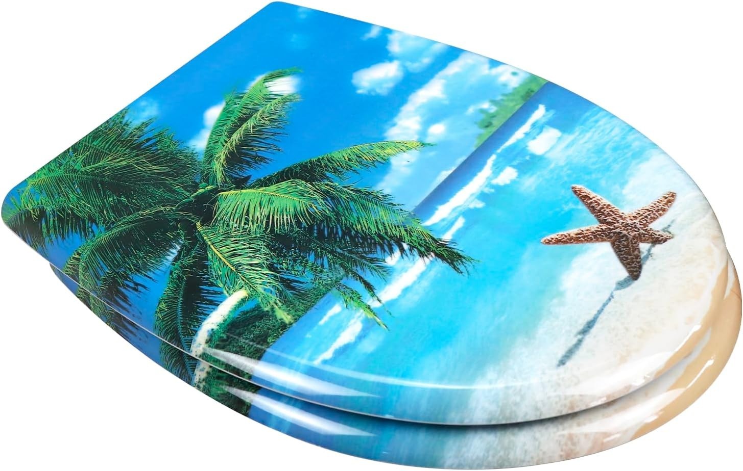 Duroplast Toilet Seat Quick Release Top Fix Colourful Patterns 45x37cm - Kwikley