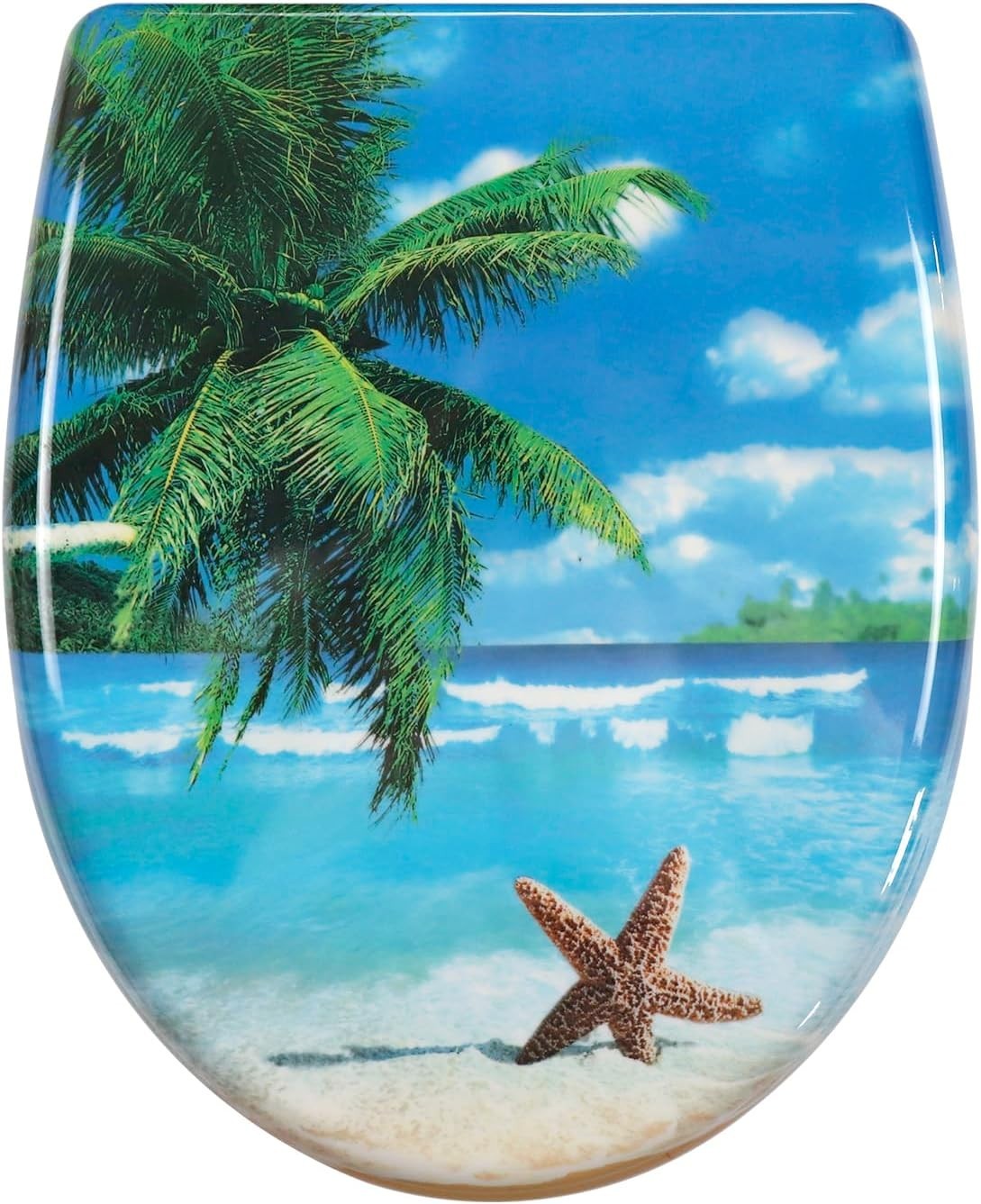 Duroplast Toilet Seat Quick Release Top Fix Colourful Patterns 45x37cm - Kwikley