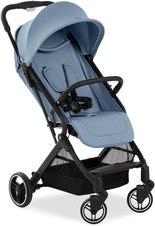 Dusty Blue Lightweight Travel Pushchair One Hand Fold Recline 22kg - Kwikley