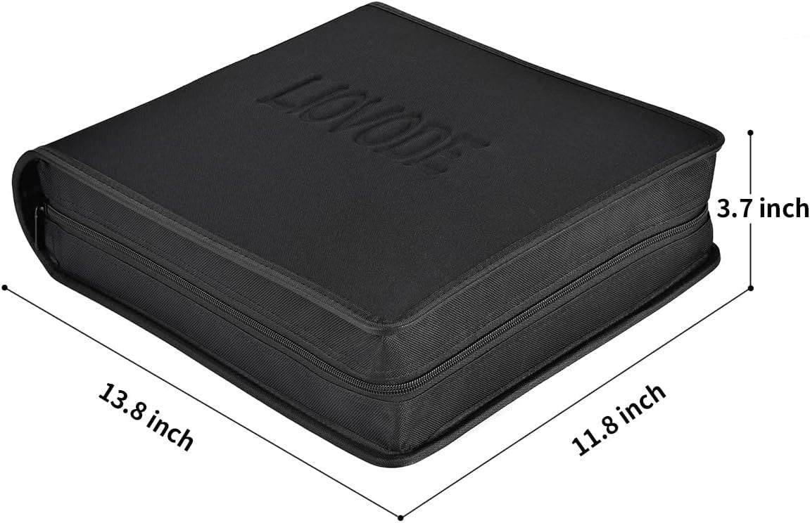 DVD CD Storage Wallet Holds 128 Discs 64 Booklets Organizer Case - Kwikley