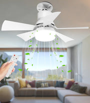 E27 Ceiling Fan Light, 40W, Dimmable, 3 Speed, Remote Control, Quiet, Timer - Kwikley