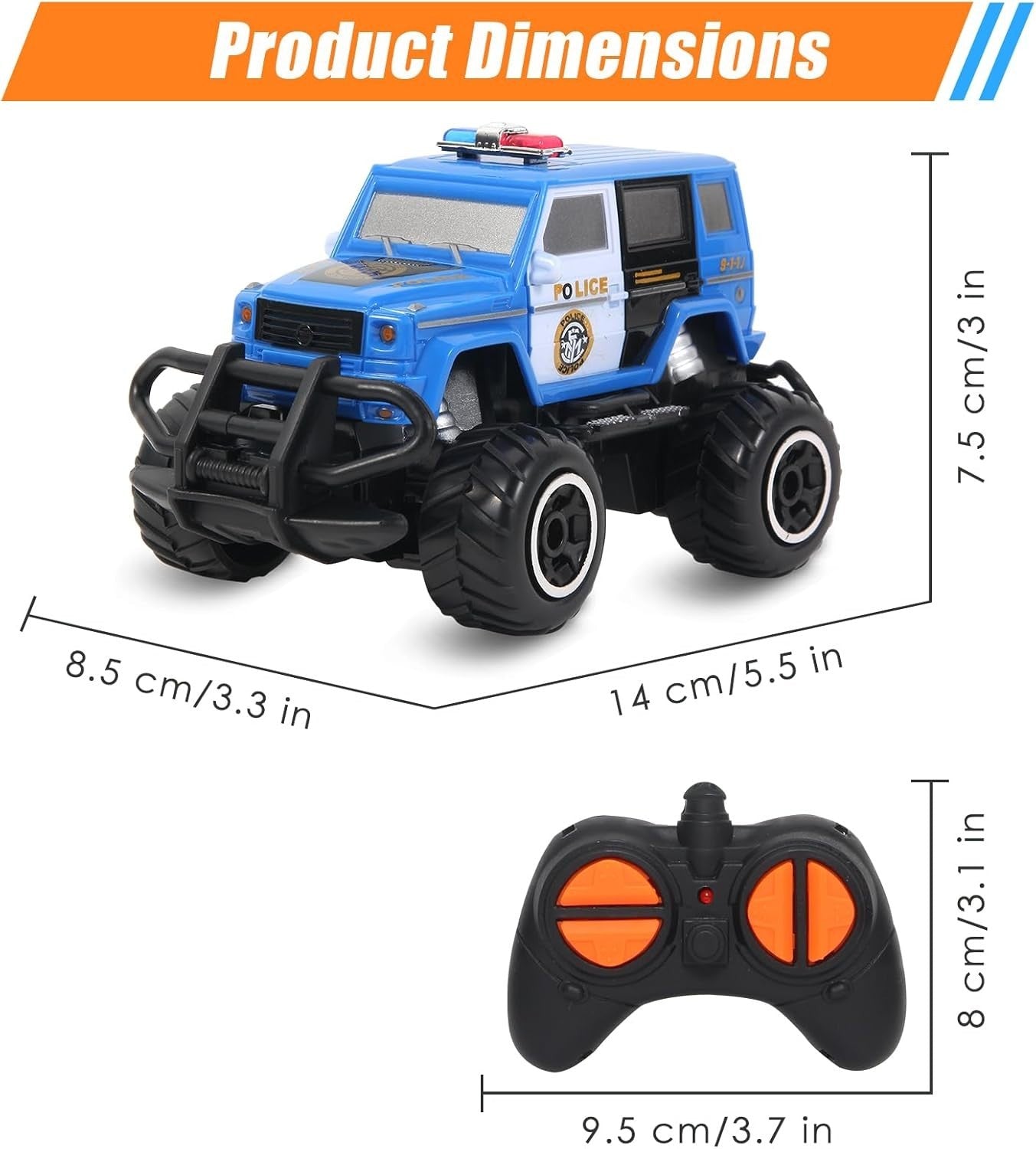 Easy Control Remote Car Toy for Kids Ages 3–8, Durable Off - Road Gift with Lights - Kwikley