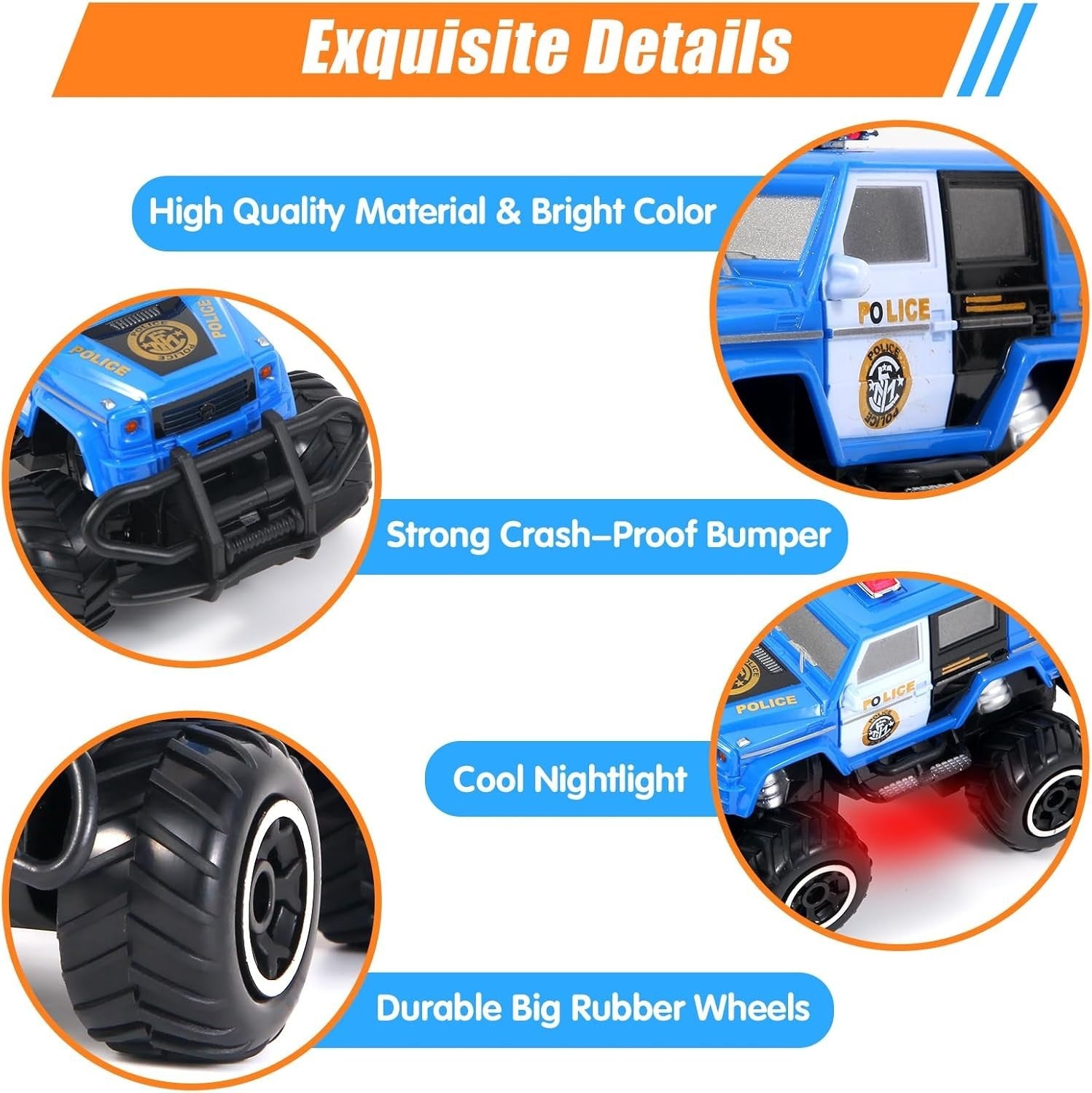 Easy Control Remote Car Toy for Kids Ages 3–8, Durable Off - Road Gift with Lights - Kwikley