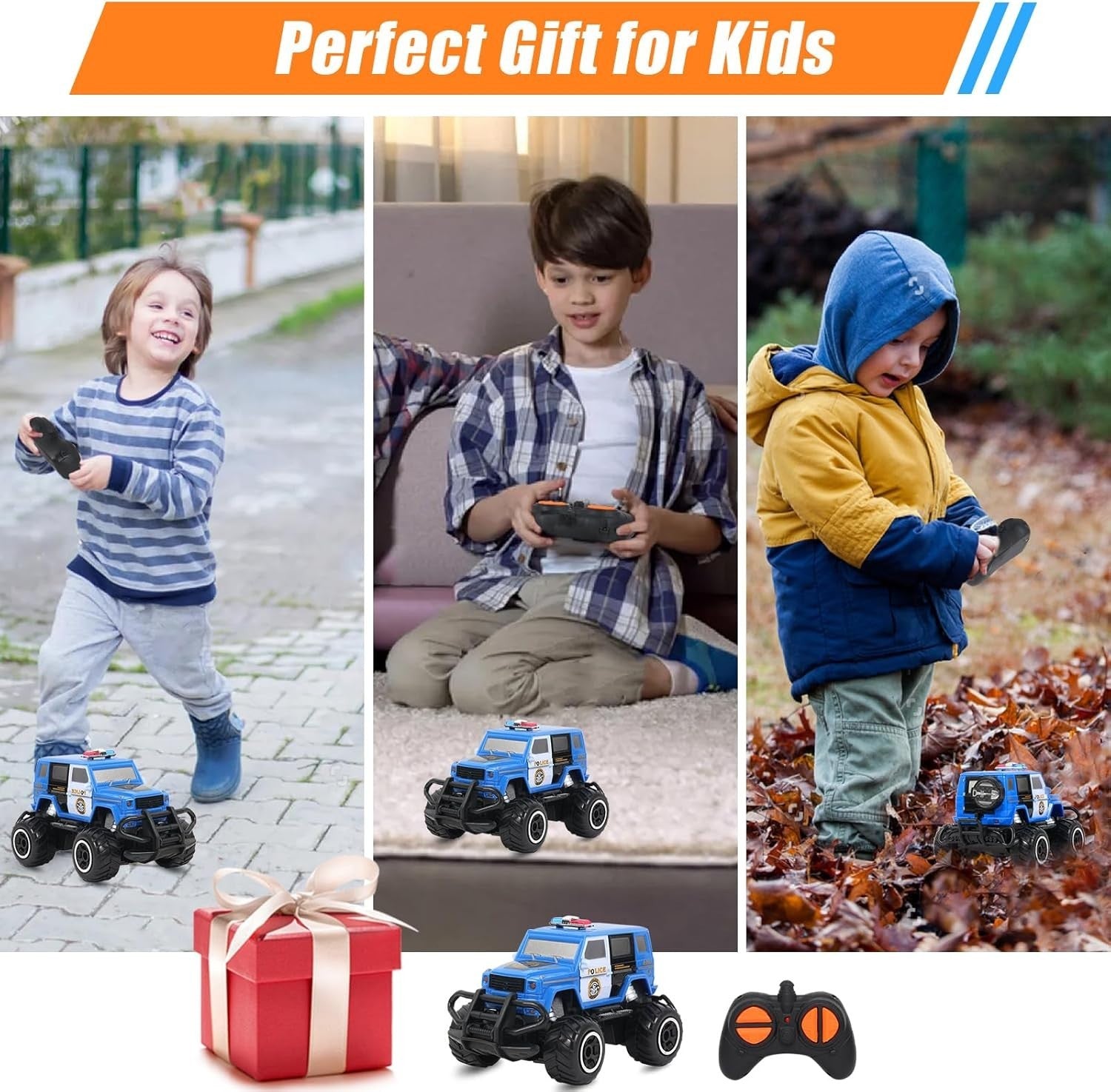 Easy Control Remote Car Toy for Kids Ages 3–8, Durable Off - Road Gift with Lights - Kwikley