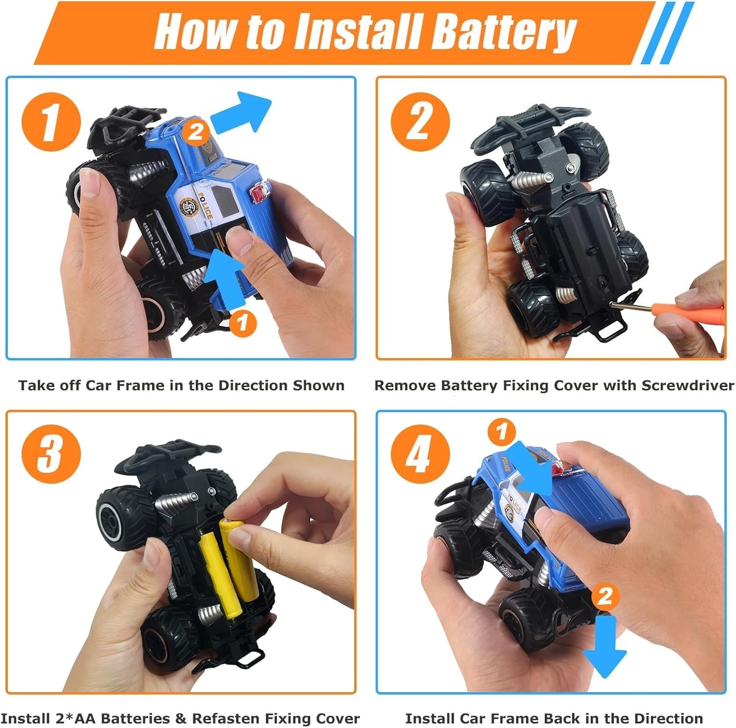Easy Control Remote Car Toy for Kids Ages 3–8, Durable Off - Road Gift with Lights - Kwikley