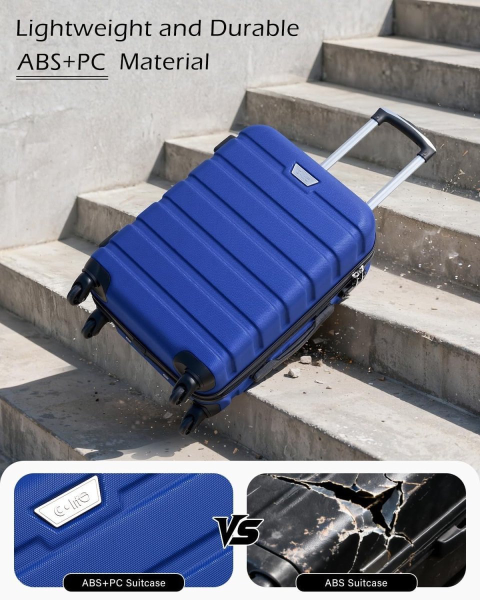 EasyJet Cabin Luggage 20in Hard Shell Carry On TSA Lock Quiet Wheels - Kwikley