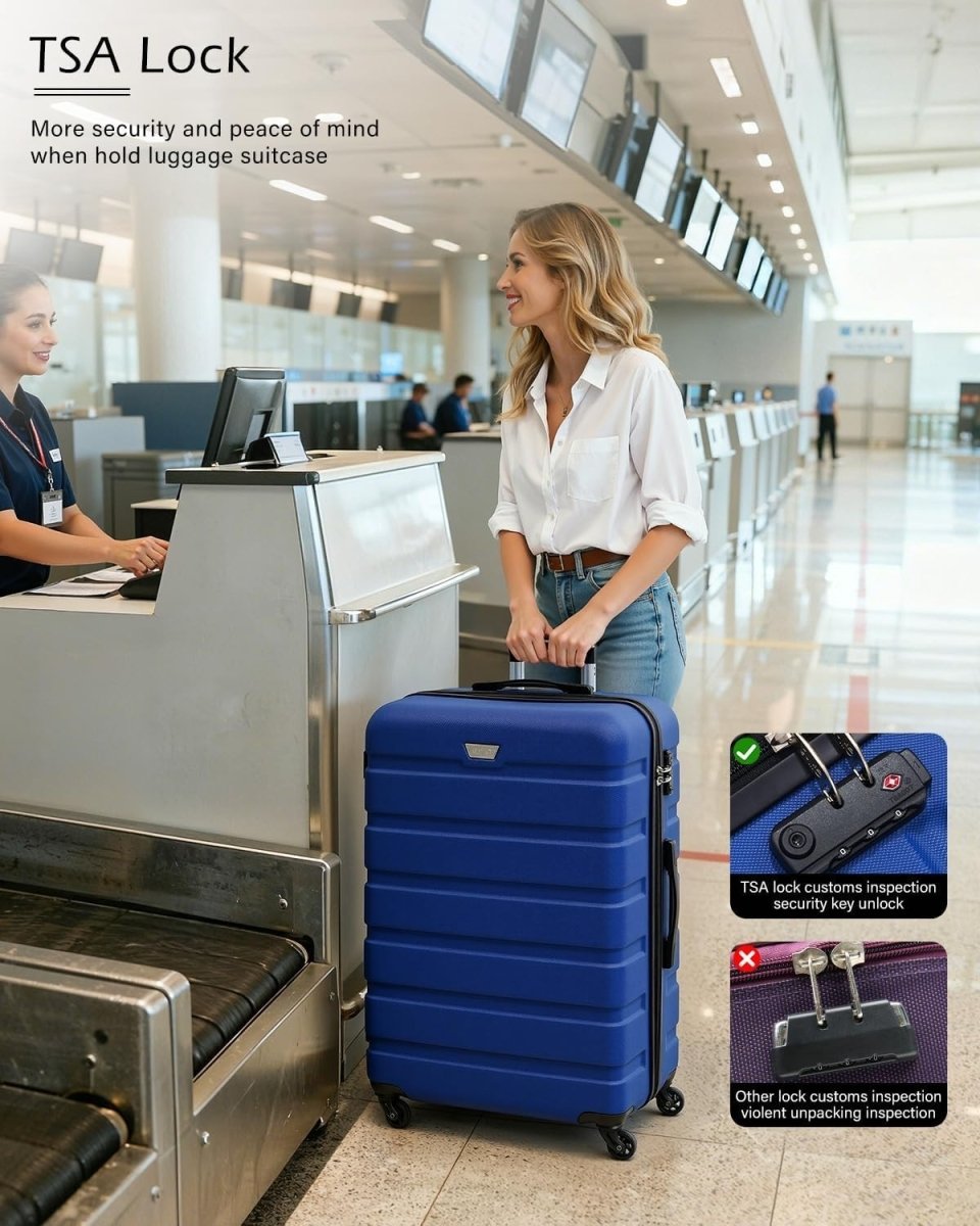 EasyJet Cabin Luggage 20in Hard Shell Carry On TSA Lock Quiet Wheels - Kwikley