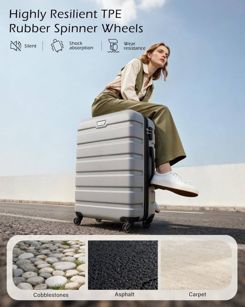 EasyJet Cabin Luggage 20in Hard Shell Carry On TSA Lock Spinner Wheels - Kwikley