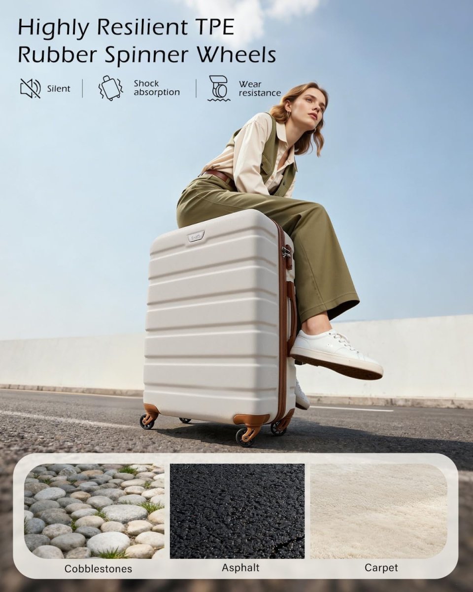 EasyJet Cabin Suitcase 20 Inch Lightweight Hard Shell TSA Spinner Carry On - Kwikley