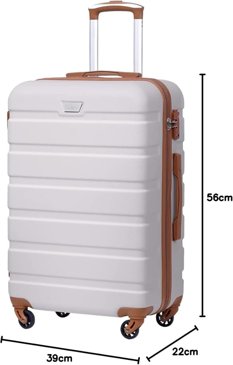 EasyJet Cabin Suitcase 20 Inch Lightweight Hard Shell TSA Spinner Carry On - Kwikley