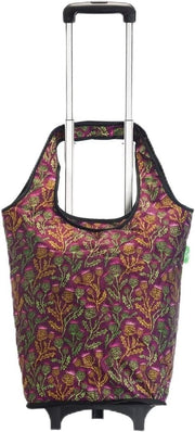 Eco Chic Folding Shopping Trolley with 25L Detachable Tote – Thistle Purple - Kwikley