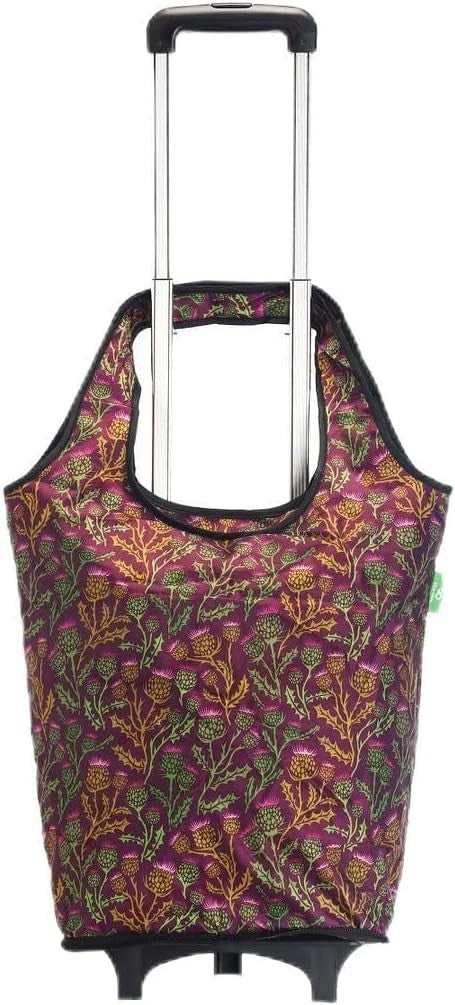 Eco Chic Folding Shopping Trolley with 25L Detachable Tote – Thistle Purple - Kwikley