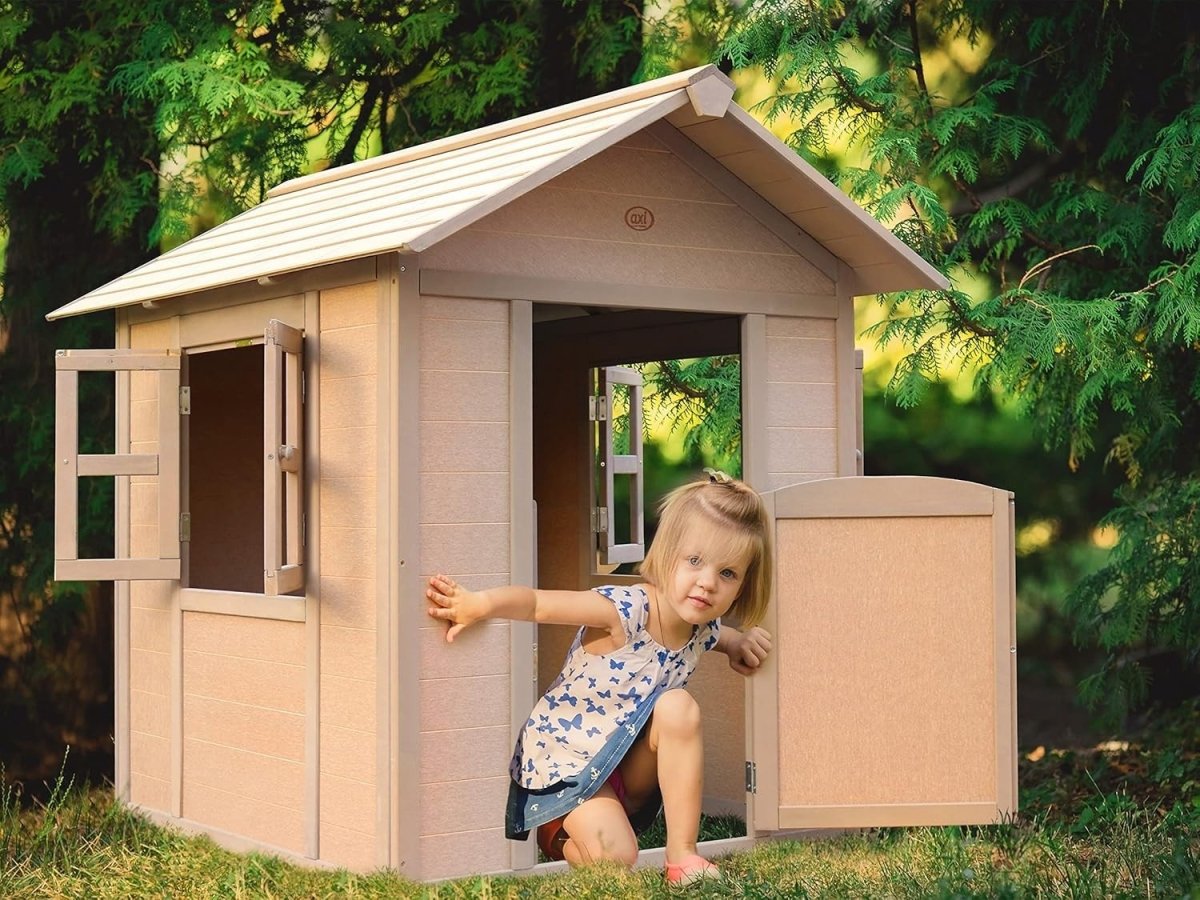 Eco Wooden Kids Playhouse Outdoor Garden w Letterbox Window - Kwikley