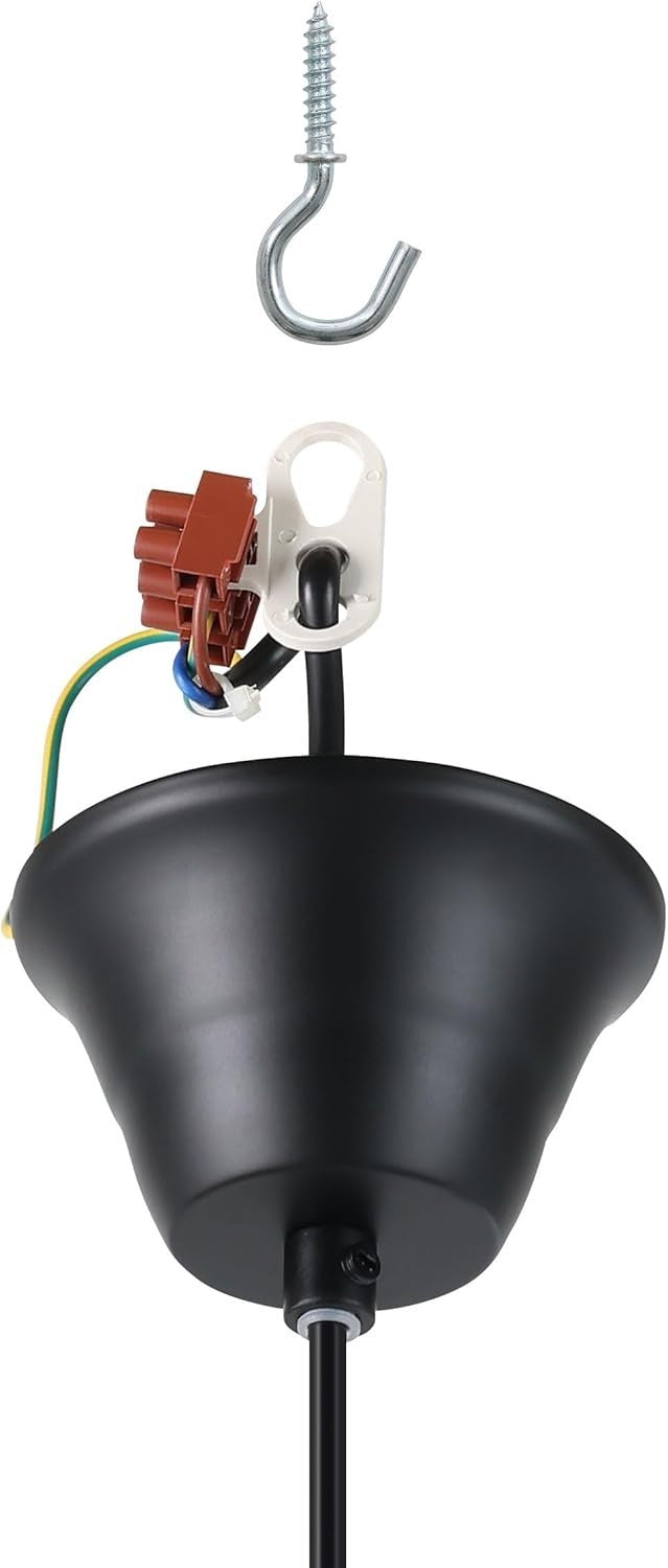 EGLO Bradford Black Steel Pendant Light Vintage Lantern E27 Dining Room - Kwikley