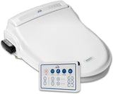 Electric Bidet Toilet Seat White Soft Close Warm Water Dryer Smart Remote