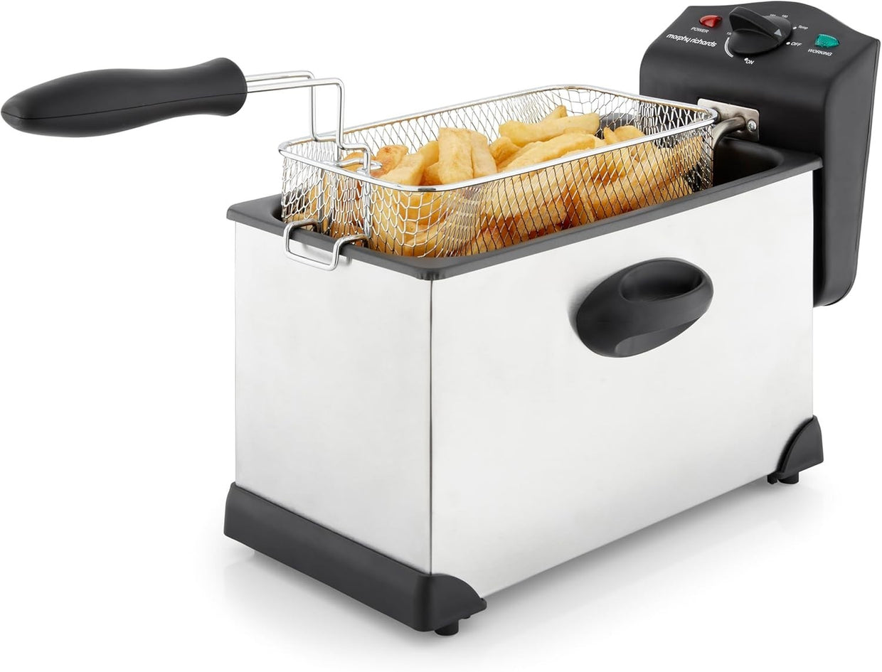 Electric Deep Fryer 3.5L Family Size 2000W Adjustable Temp Window - Kwikley