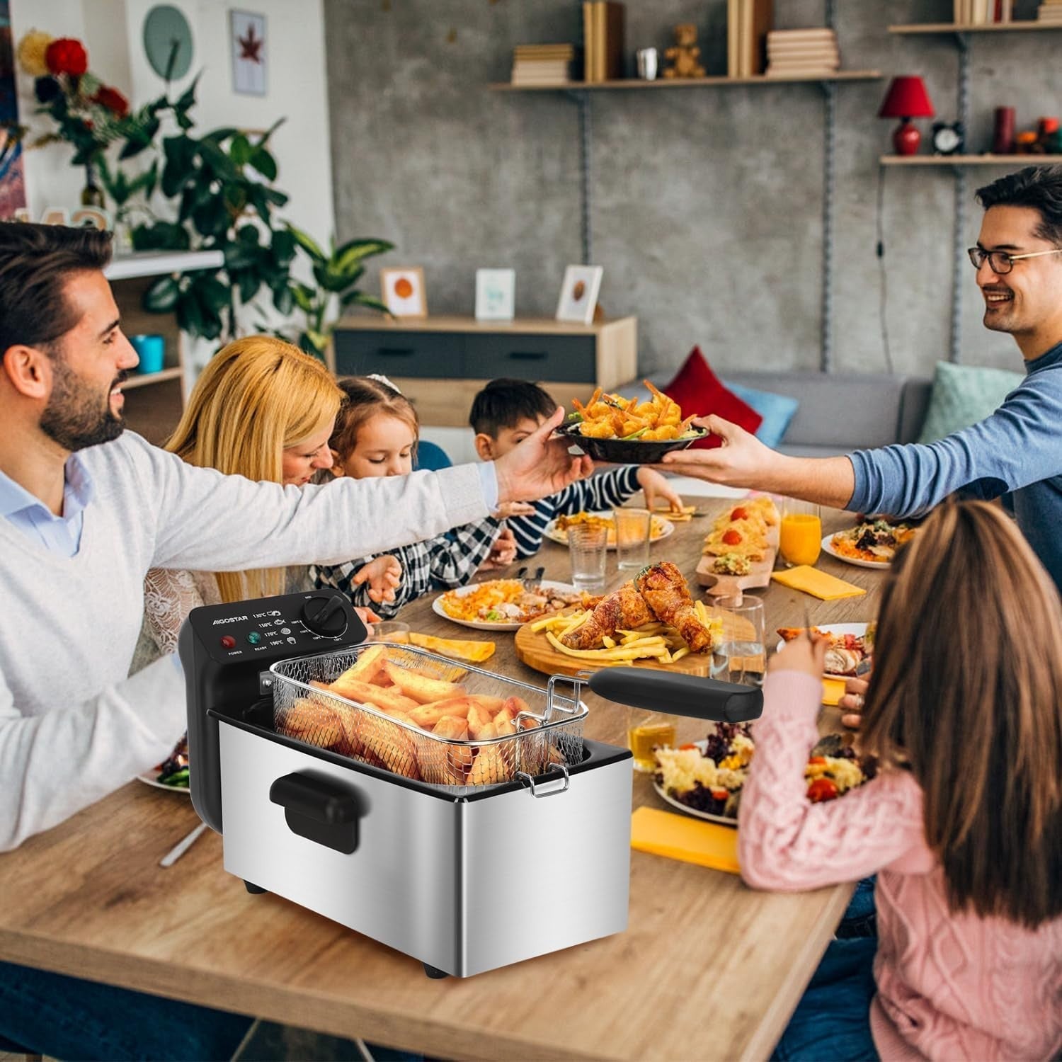 Electric Deep Fryer 3L 2200W Stainless Steel Easy Clean Viewing Window - Kwikley