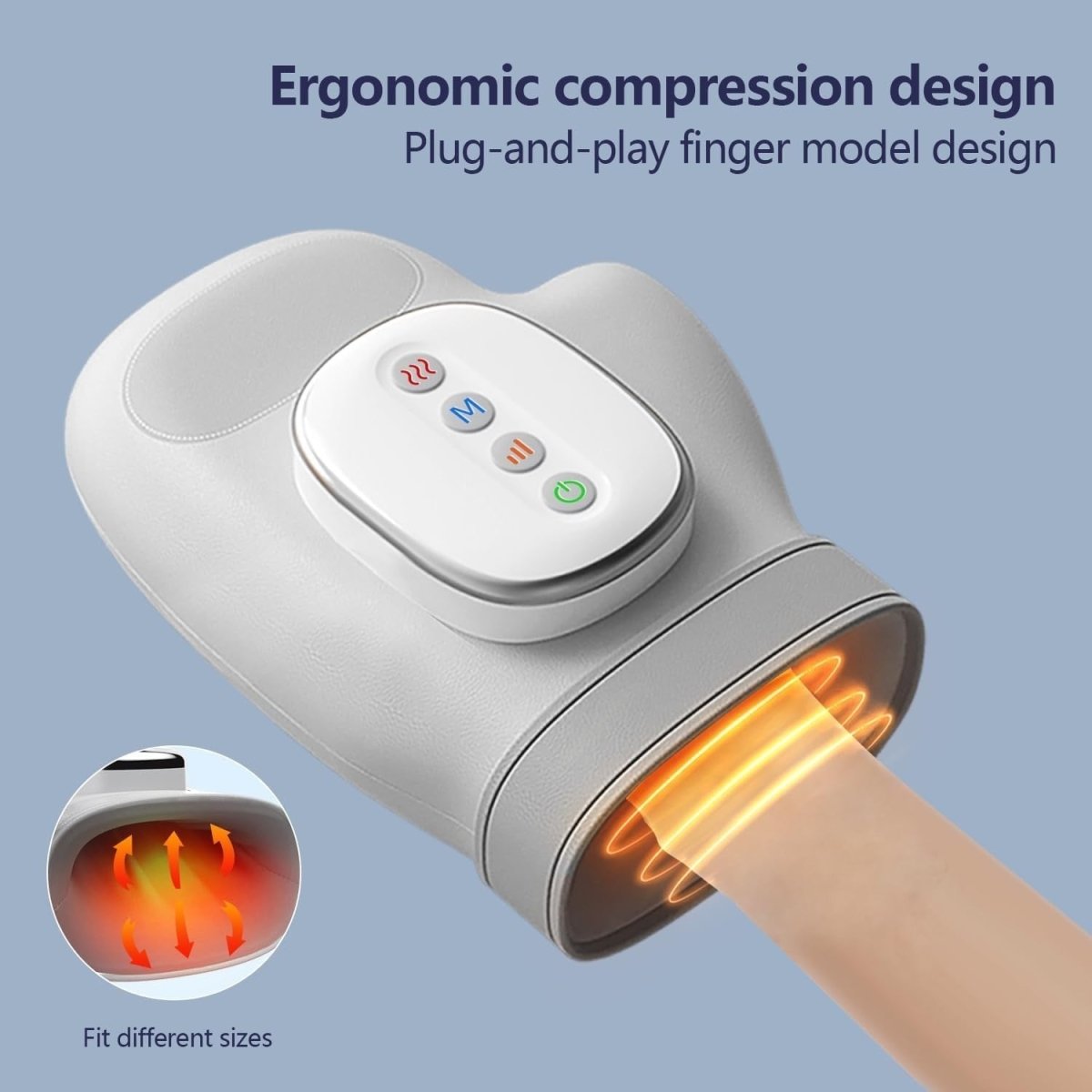 Electric Hand Massager for Arthritis & Carpal Tunnel | Heat, Compression, Portab - Kwikley