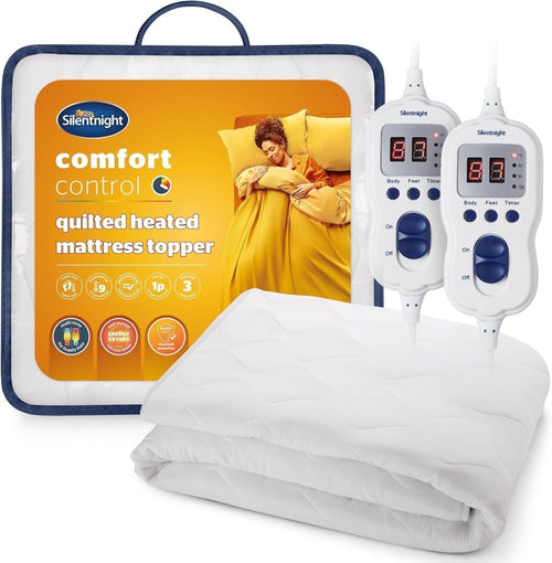 Electric Heated Mattress Topper Super King 4 Zone Heating 9 Heat Settings - Kwikley