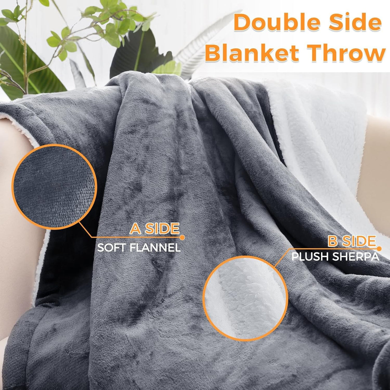Electric Heated Throw Blanket 10 Heat Levels Auto Off Washable - Kwikley