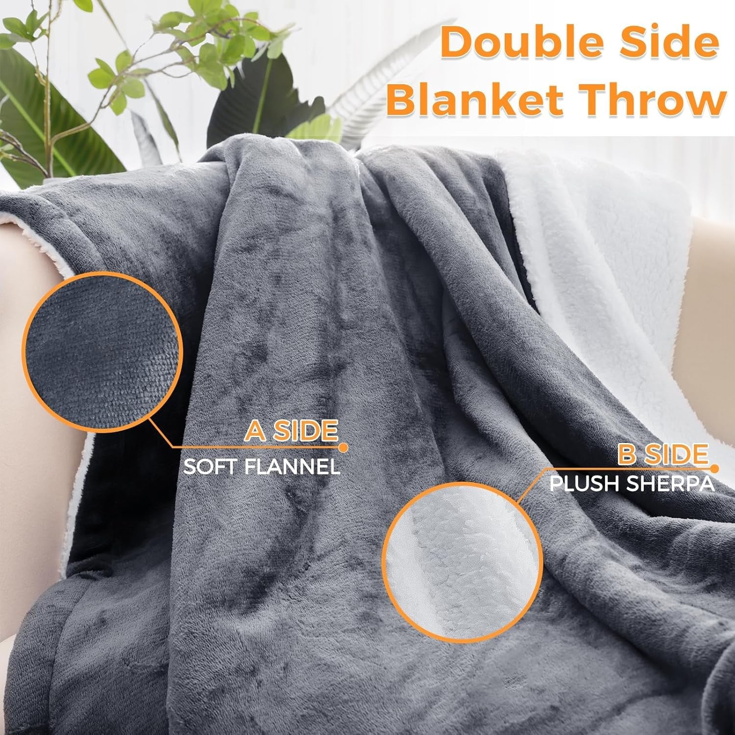 Electric Heated Throw Blanket 10 Heat Levels Auto Off Washable - Kwikley