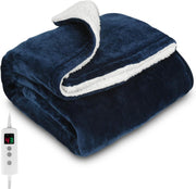 Electric Heated Throw Blanket 10 Heat Levels Auto Washable 160x130cm - Kwikley