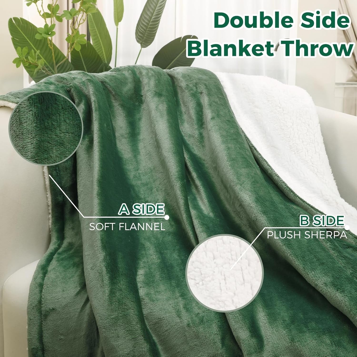 Electric Heated Throw Blanket 10 Heat Levels Off Washable 160x130cm - Kwikley