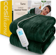 Electric Heated Throw Blanket 10 Heat Levels Timer Remote 160x130cm - Kwikley