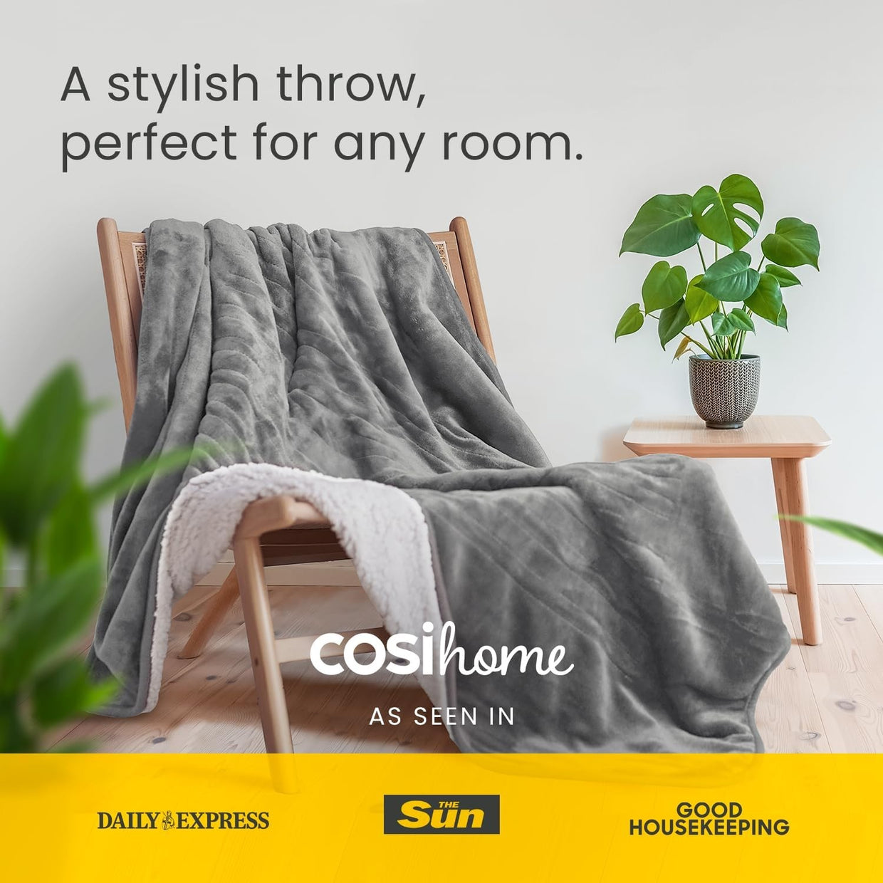 Electric Heated Throw Blanket 10 Heat Levels Washable 160x130cm - Kwikley