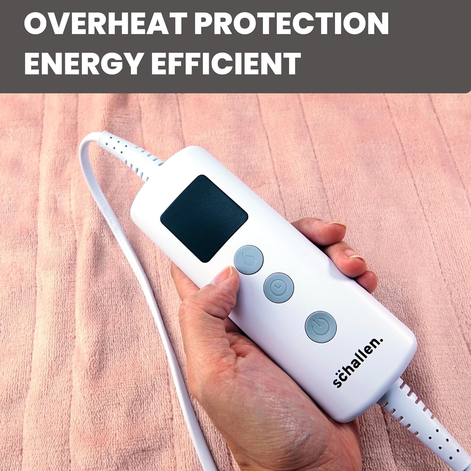 Electric Heated Throw Blanket 120x160cm Soft Fleece 10 Heat Timer - Kwikley