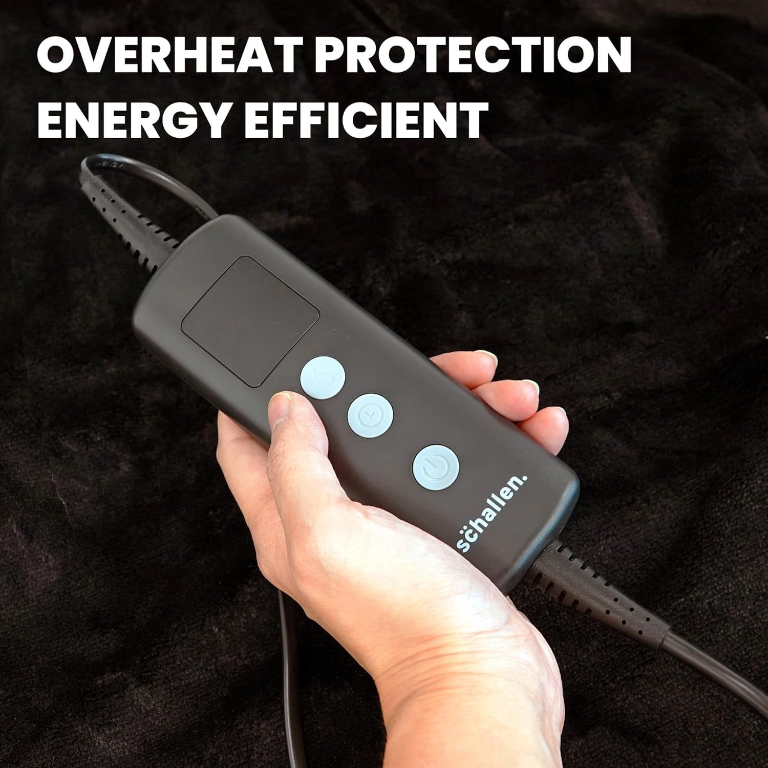 Electric Heated Throw Blanket 120x160cm Soft Fleece Timer 10 Heat Setting - Kwikley