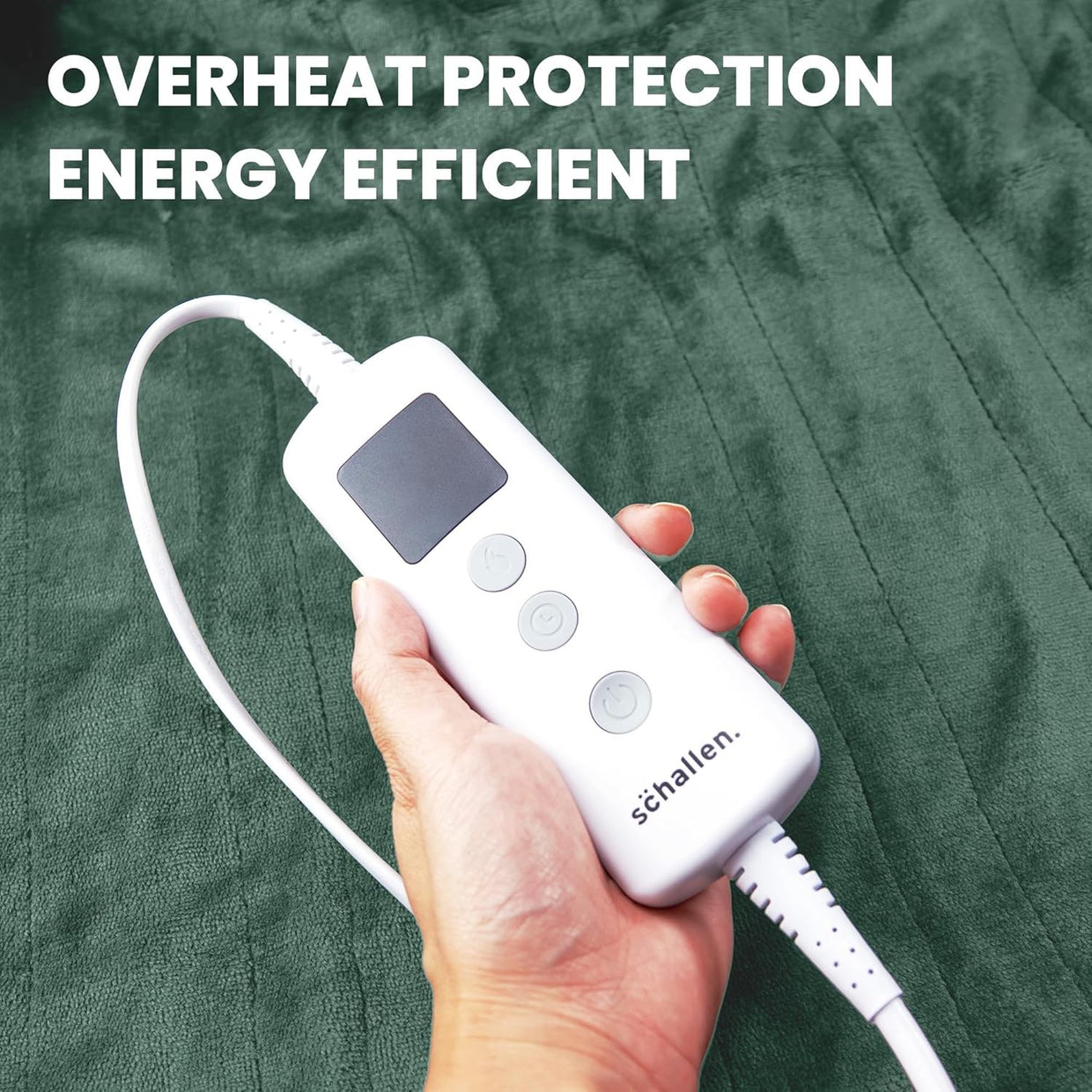Electric Heated Throw Blanket 120x160cm Soft Fleece Timer 10 Heat Settings - Kwikley