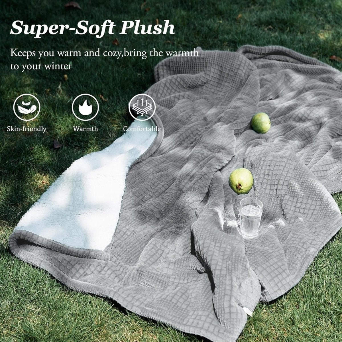 Electric Heated Throw Blanket 130x160cm 9 Heat Auto Off Washable - Kwikley