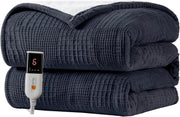Electric Heated Throw Blanket 130x160cm 9 Heat Timer Auto Off Washable - Kwikley