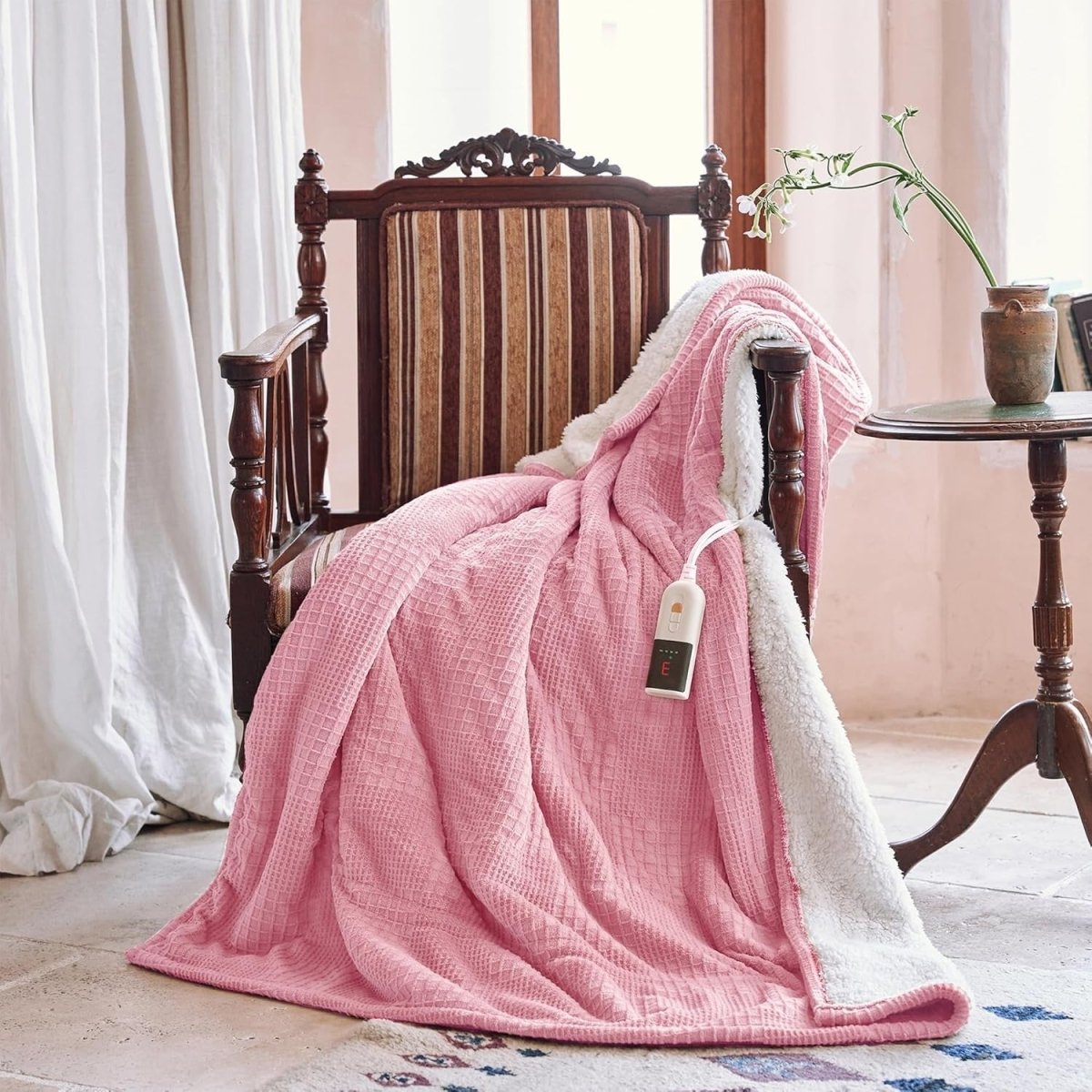 Electric Heated Throw Blanket 130x160cm 9 Timer Auto Off Washable - Kwikley